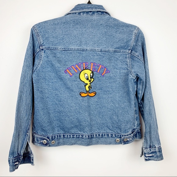 Warner Bros. Jackets & Blazers - VINTAGE TWEETY JEAN JACKET SIZE MEDIUM